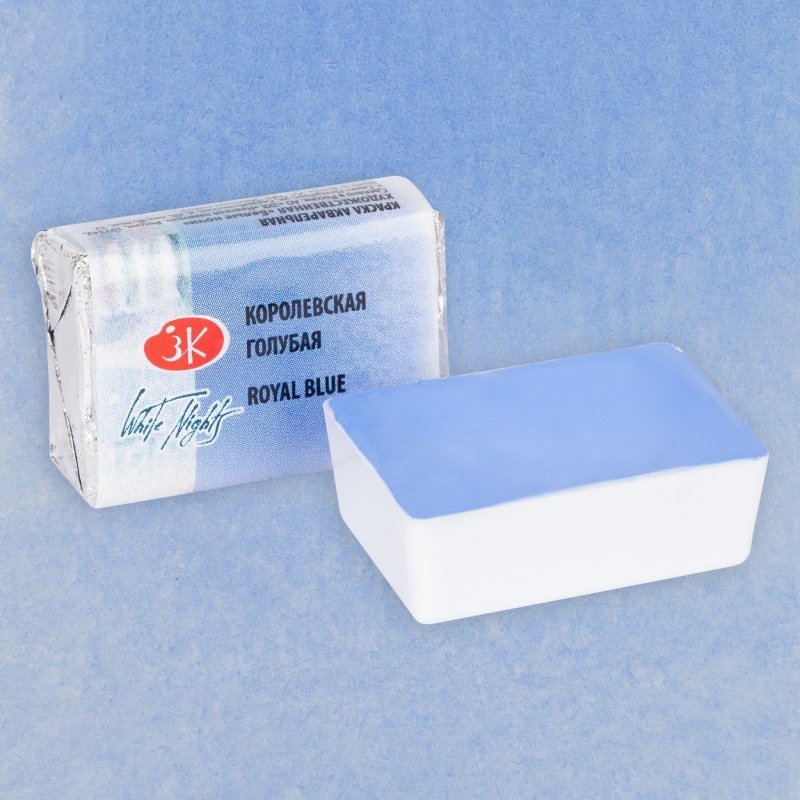 White Nights Watercolour Pan 2.5 ml - Kleuren A-M - King blå - Akvarelmaling