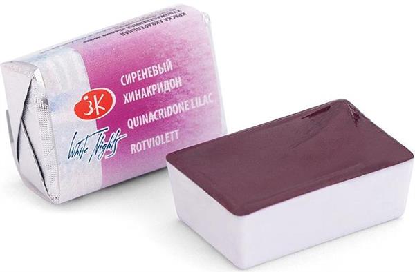 White Nights Watercolour Pan 2.5 ml - Kleuren N-Z - Quinacridone Lilac - Vesivärit