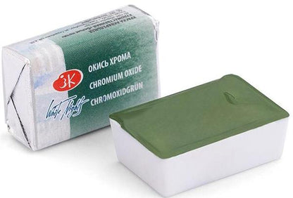 White Nights Watercolour Pan 2.5 ml - Kleuren A-M - Chromium Oxide - Akvarelmaling