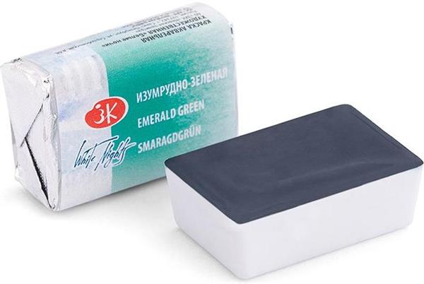 White Nights Watercolour Pan 2.5 ml - Kleuren A-M - Emerald grøn - Akvarelmaling