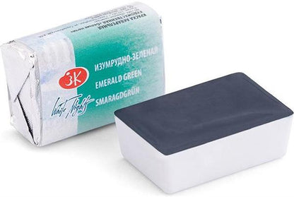 White Nights Watercolour Pan 2.5 ml - Kleuren A-M - Emerald grøn - Akvarelmaling