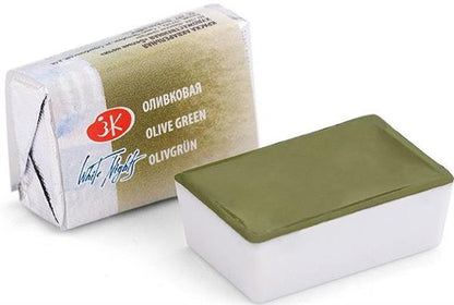 White Nights Watercolour Pan 2.5 ml - Kleuren N-Z - Olive vihreä - Vesivärit