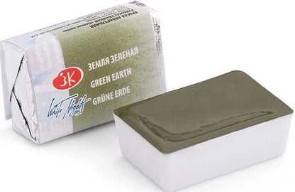 White Nights Watercolour Pan 2.5 ml - Kleuren A-M - grøn Earth - Akvarelmaling