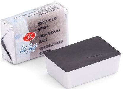 White Nights Watercolour Pan 2.5 ml - Kleuren N-Z - Voronezhskaya musta - Vesivärit