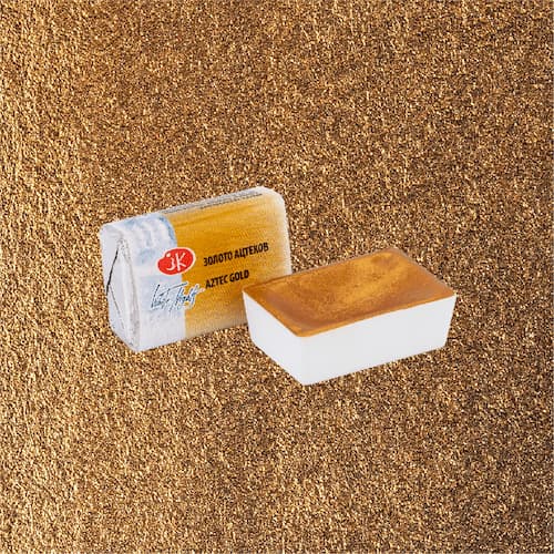 White Nights Watercolour Pan 2.5 ml - Kleuren A-M - Aztec guld - Akvarelmaling