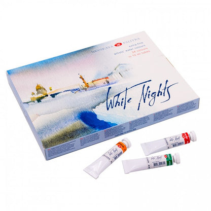 White Nights Watercolour Sets - Tubes - 24 x 10 ml - Akvarelmaling