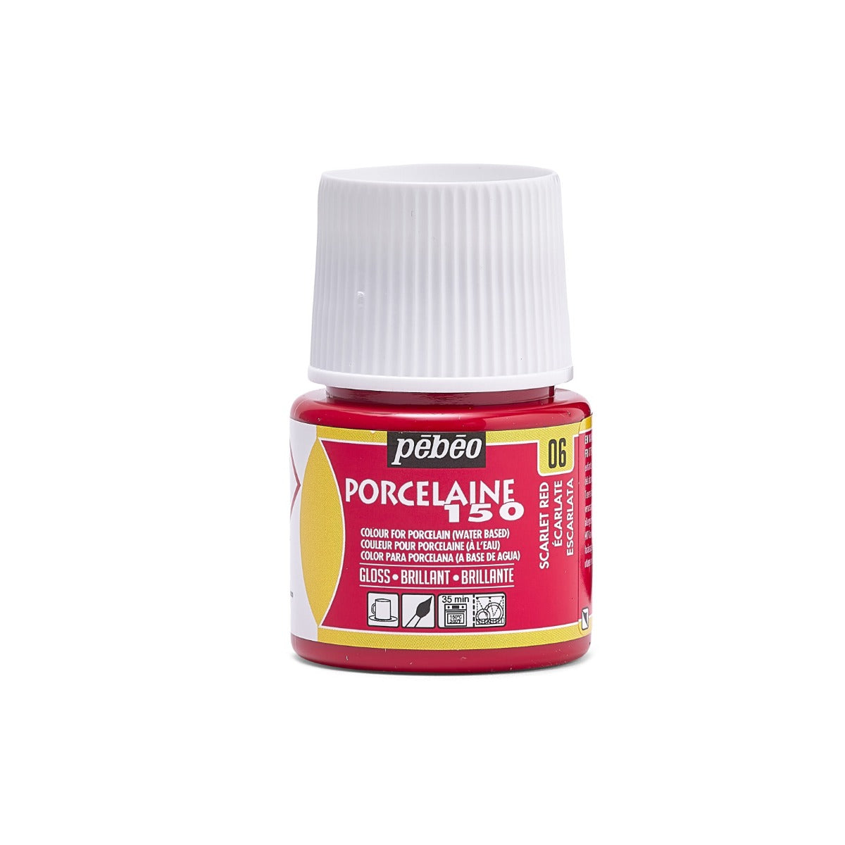 Pebeo Porcelaine 150 Porcelain paint 45 ml - 06 - Scharlaken - Lasi- ja posliinimaalit