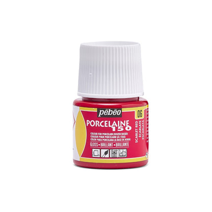Pebeo Porcelaine 150 Porcelain paint 45 ml - 06 - Scharlaken - Lasi- ja posliinimaalit