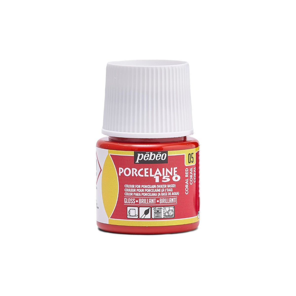 Pebeo Porcelaine 150 Porcelain paint 45 ml - 05 - Koraal - Lasi- ja posliinimaalit