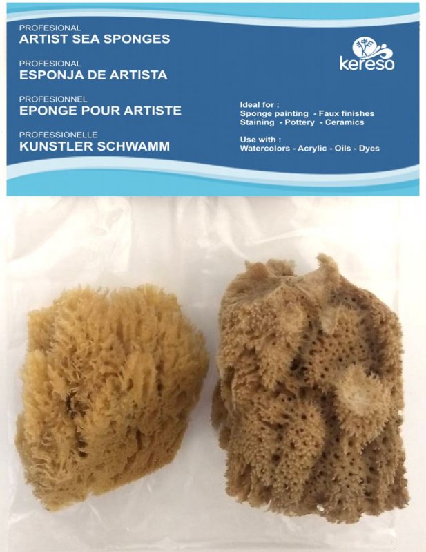 Kereso Natuurlijke Zee Sponzen Ruw - 2 stk. - 7,5-8,5 cm - Svampe