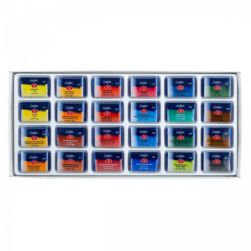 Ladoga Artist's Water Colour Set - 24 Pack - Akvarelmaling