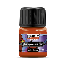 Pentart Porcelain & glass paint 30 ml - orange - Glas- og porcelænsmaling