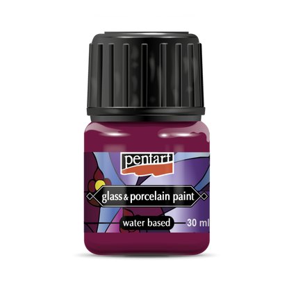 Pentart Porslin & glasfärg 30 ml - Magenta - Glas- och porslinsfärg