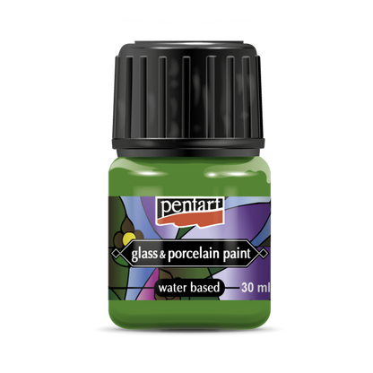 Pentart Porslin & glasfärg 30 ml - Apple grön - Glas- och porslinsfärg