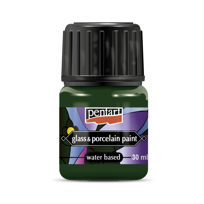 Pentart Porslin & glasfärg 30 ml - grön - Glas- och porslinsfärg