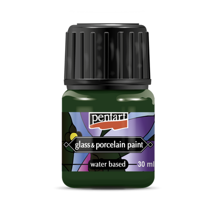 Pentart Porslin & glasfärg 30 ml - grön - Glas- och porslinsfärg