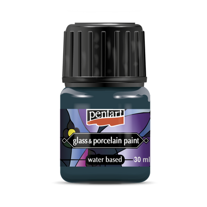 Pentart Porslin & glasfärg 30 ml - turkos- grön - Glas- och porslinsfärg