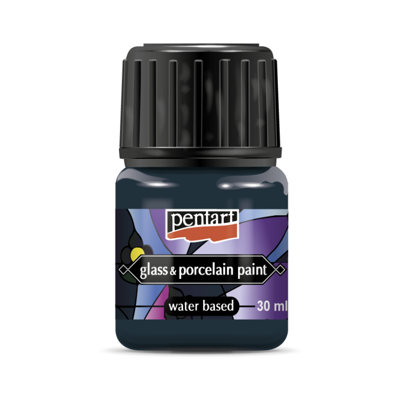 Pentart Porslin & glasfärg 30 ml - turkos - blå - Glas- och porslinsfärg