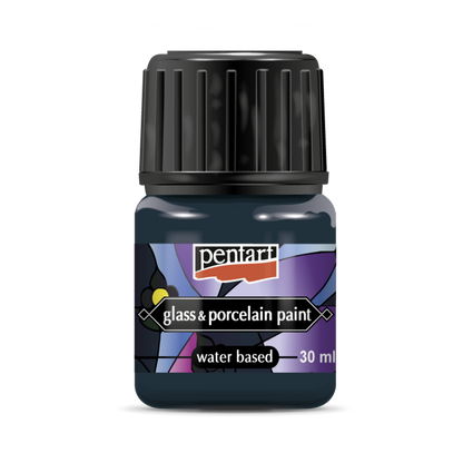 Pentart Porslin & glasfärg 30 ml - turkos - blå - Glas- och porslinsfärg