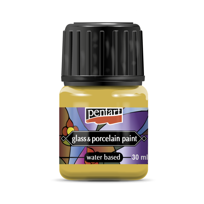 Pentart Porslin & glasfärg 30 ml - guld - Glas- och porslinsfärg