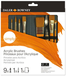 Daler-Rowney Simply Brush set - Acrylic paint case - 10 pieces