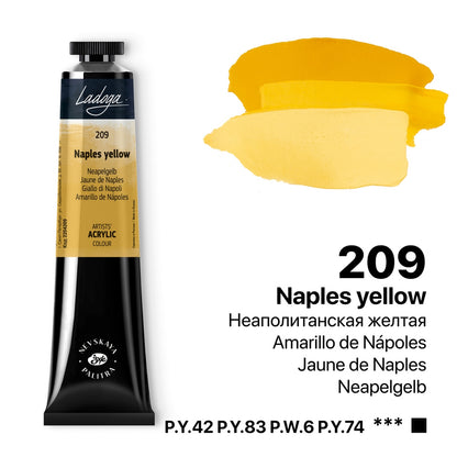 Ladoga Acrylic Paint 46 ml - Naples gul - Akrylfärg