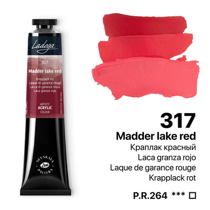Ladoga Acrylic Paint 46 ml - Madder Lake röd - Akrylfärg