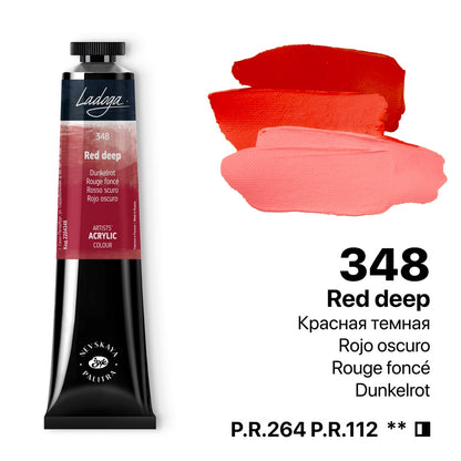 Ladoga Acrylic Paint 46 ml - röd djup - Akrylfärg