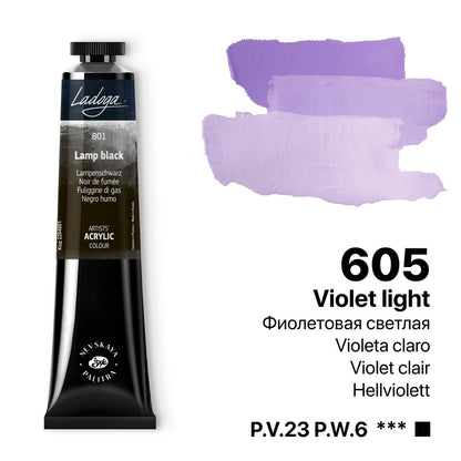 Ladoga Acrylic Paint 46 ml - ljus violett - Akrylfärg