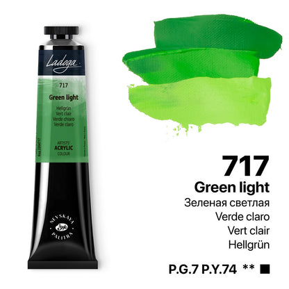 Ladoga Acrylic Paint 46 ml - ljus grön - Akrylfärg