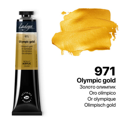 Ladoga Acrylic Paint 46 ml - Olympic guld - Akrylfärg