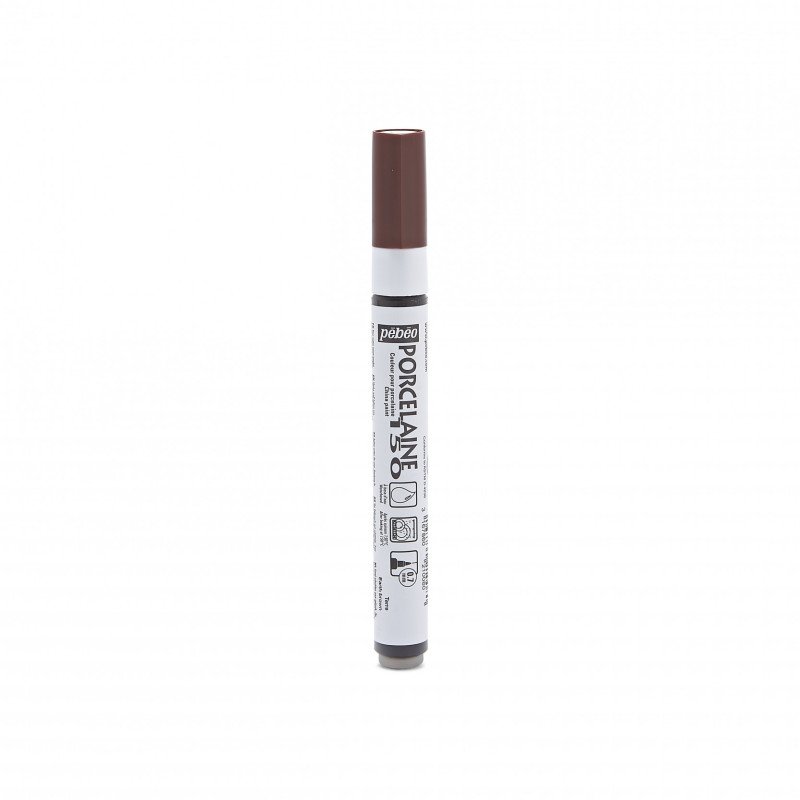 Pebeo Porcelaine 150 Marker Fine Tip 0.7 mm - Earth ruskea - Lasi- ja posliinimaalit