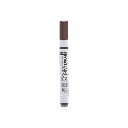 Pebeo Porcelaine 150 Marker Fine Tip 0.7 mm - Earth ruskea - Lasi- ja posliinimaalit