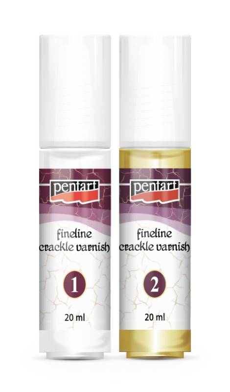 Pentart Fineline 2-komponent Craquelélack - 2 x 20 ml - Målarmedier