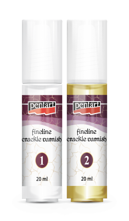 Pentart Fineline 2-komponent Craquelélack - 2 x 20 ml - Målarmedier