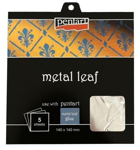 Pentart Metal Leaf Booklet 14 x 14 cm - 5 sheets - hopea - Kultaus