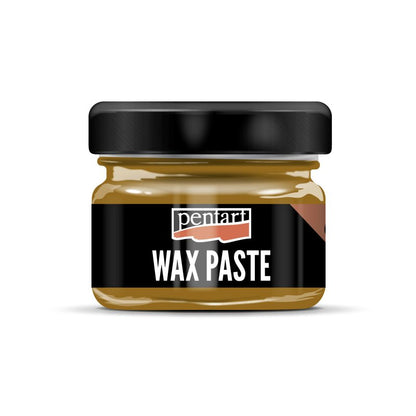 Pentart Coloured beeswax paste 20 ml - gul - Voks og efterbehandling