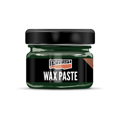 Pentart Coloured beeswax paste 20 ml - grøn - Voks og efterbehandling