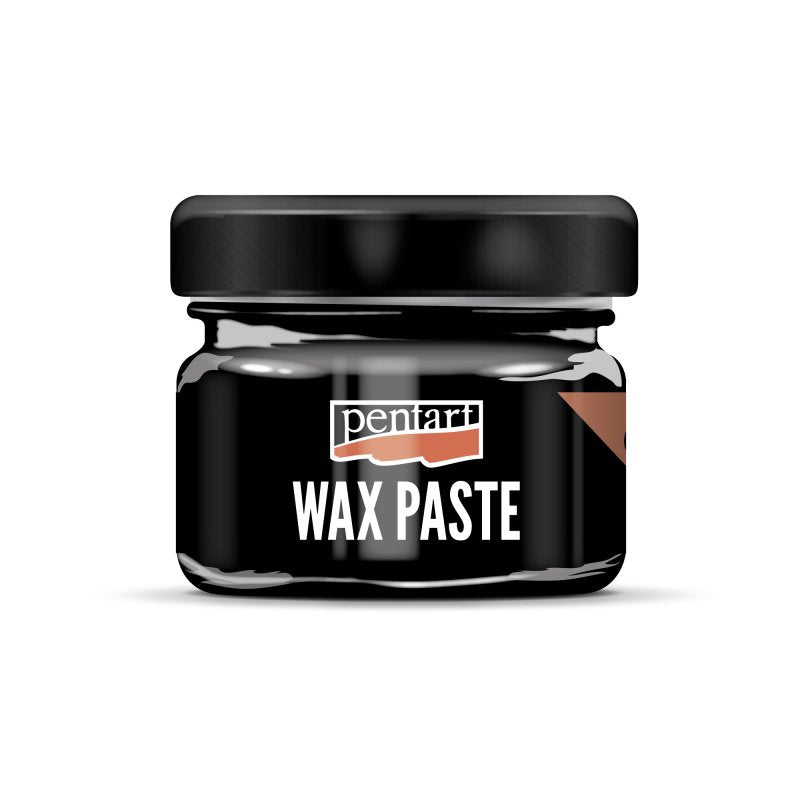 Pentart Coloured beeswax paste 20 ml - sort - Voks og efterbehandling
