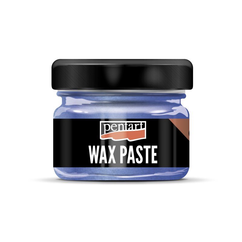 Pentart Coloured beeswax paste 20 ml - metallisk blå - Voks og efterbehandling