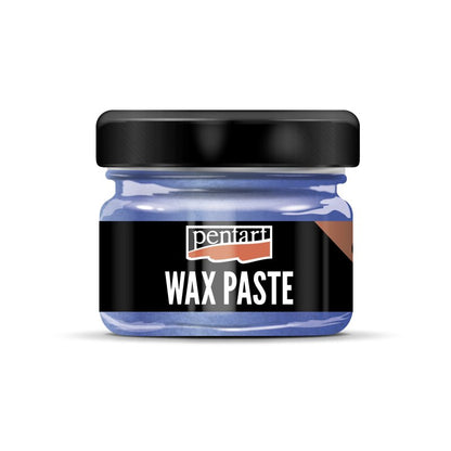 Pentart Coloured beeswax paste 20 ml - metallisk blå - Voks og efterbehandling
