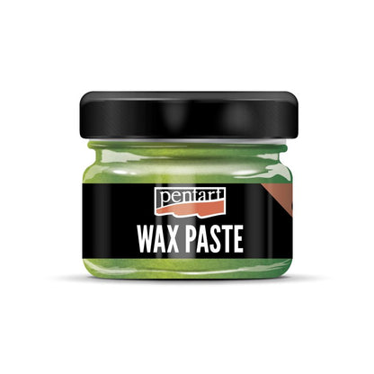 Pentart Coloured beeswax paste 20 ml - metallisk grøn - Voks og efterbehandling