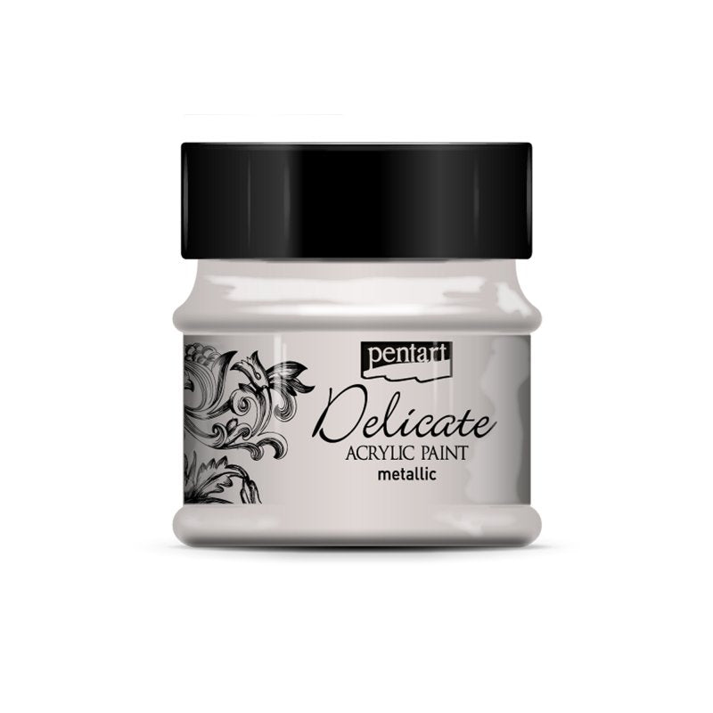 Pentart Delicate Metallic Acrylic paint 50 ml - silver - Akrylfärg