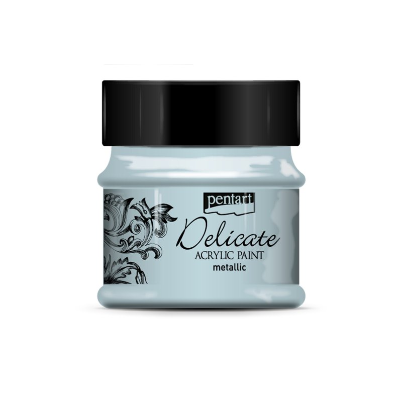Pentart Delicate Metallic Acrylic paint 50 ml - Bluish silver - Akrylfärg