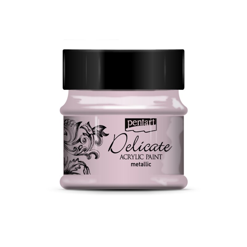Pentart Delicate Metallic Acrylic paint 50 ml - Purplish silver - Akrylfärg