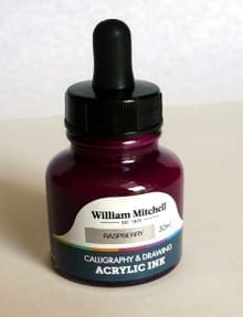 William Mitchell Acrylic Ink 30 ml - Raspberry - Blæk
