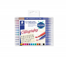 Staedtler Dual-tip calligraphy markers, 12-colour set - Kalligrafi