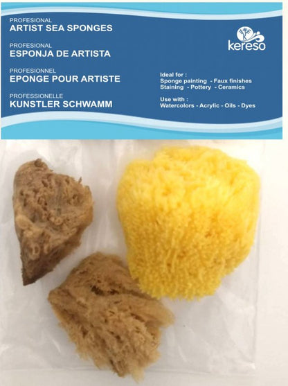 Kereso Natuurlijke Zee Sponzen Variëteitspakket - Coarse pakket - 3 kpl - Sienet