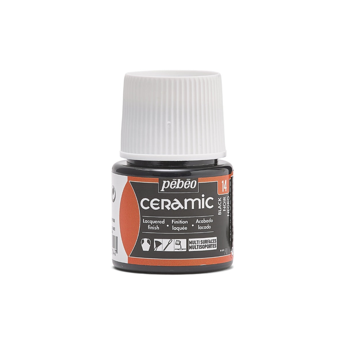 Pebeo Ceramic Paint 45 ml - 14 - sort - Glas- og porcelænsmaling