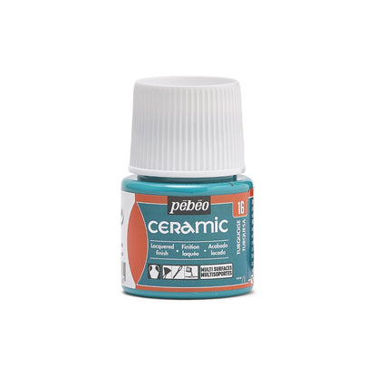 Pebeo Ceramic Paint 45 ml - 16 - turkis - Glas- og porcelænsmaling